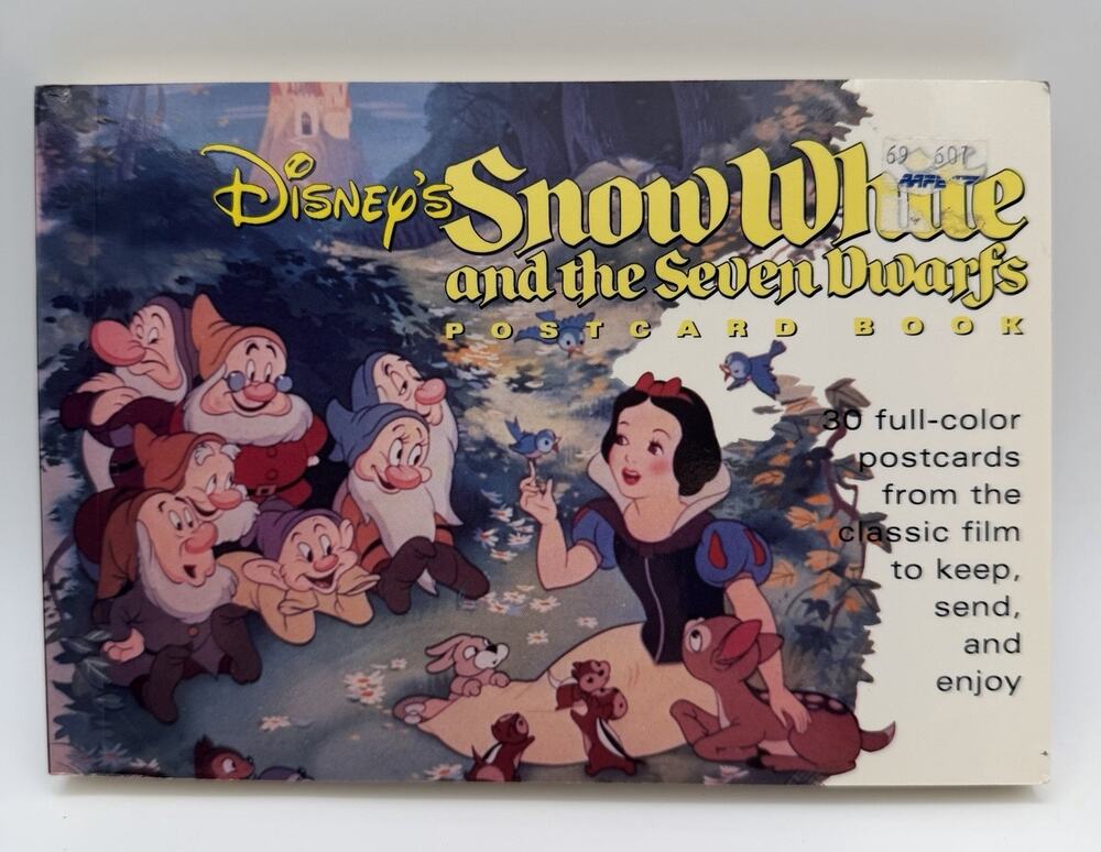 Disney's Snow White And The Seven Dwarfs Postcard Book 30 Scenes Full Color